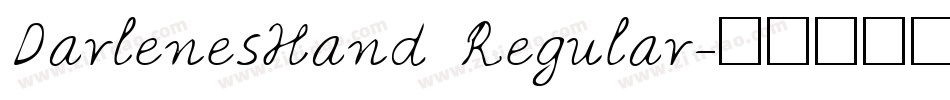 DarlenesHand Regular字体转换